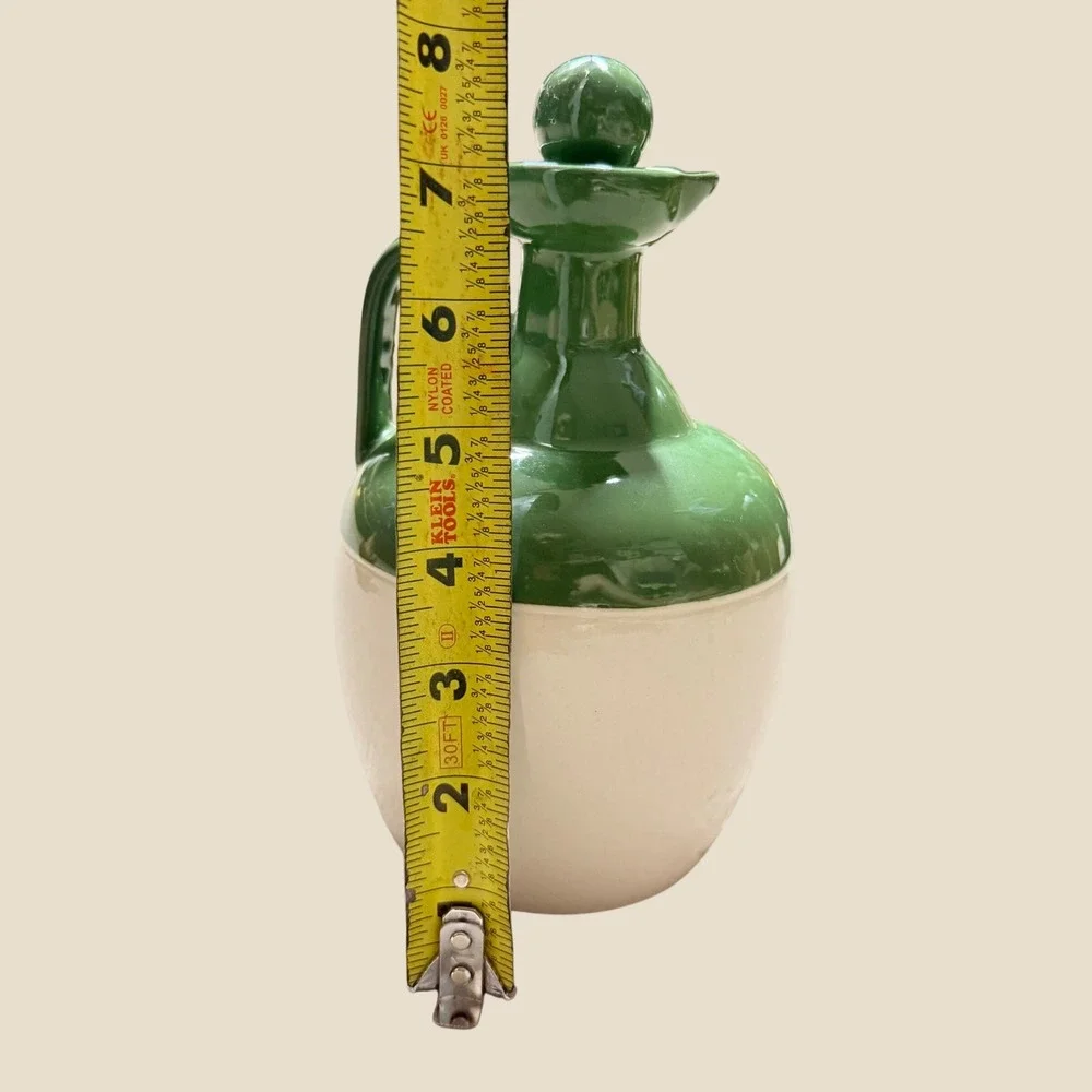 Vintage Bunratty Mead Ceramic Decanter Jug Pheasant Bird Green Stopper 7.5